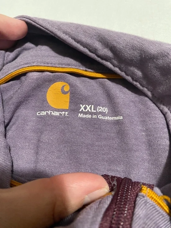 Women’s Carhartt Force 1/4 Zip Pullover, XXL Purple Heather - Picture 3 of 4